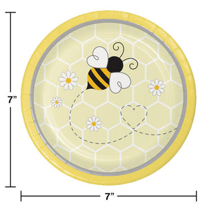 Bumblebee Baby Dessert Plates, 8 ct Party Decoration