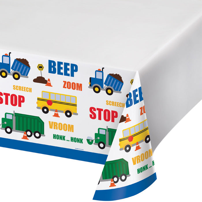 Traffic Jam Plastic Tablecover 48" X 88" by Creative Converting