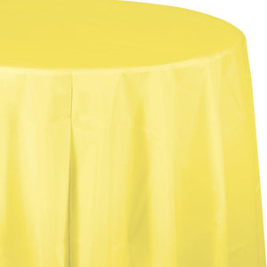 Bulk 12ct Mimosa Round Plastic 82 inch Table Covers 
