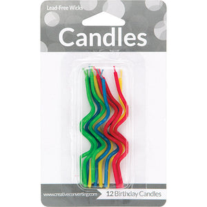 72ct Bulk Assorted Curly Candles