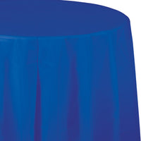 Bulk 12ct Cobalt Blue Round Plastic Table Covers 