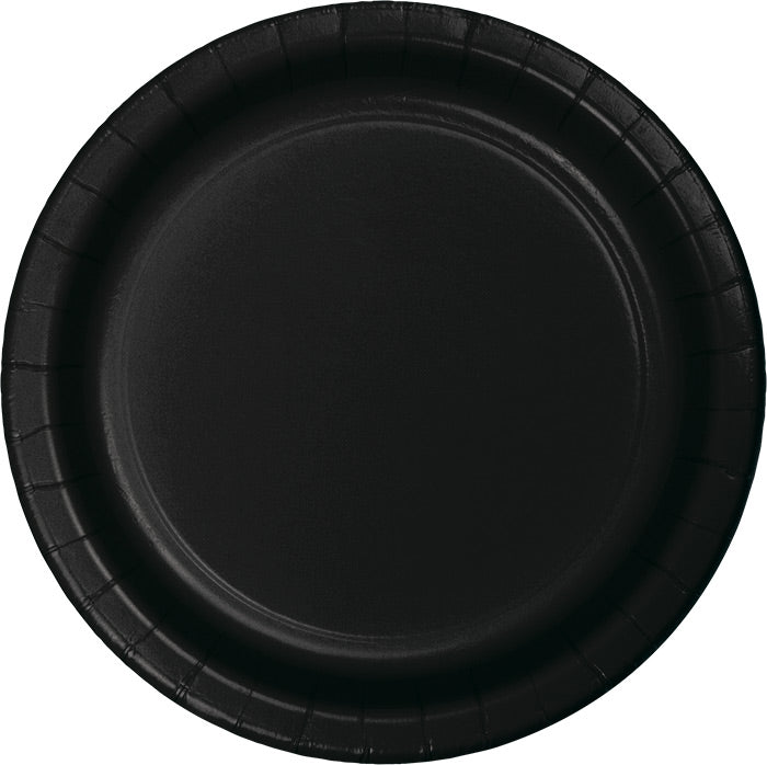 Bulk 240ct Black Velvet Sturdy Style Paper Banquet Plates 10.25 inch 
