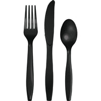 Bulk 288ct Black Velvet Assorted Plastic Cutlery 