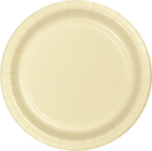 Bulk 240ct Ivory Sturdy Style Paper Banquet Plates 10.25 inch 
