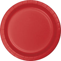 Bulk 240ct Classic Red Sturdy Style Paper Banquet Plates 10.25 inch 