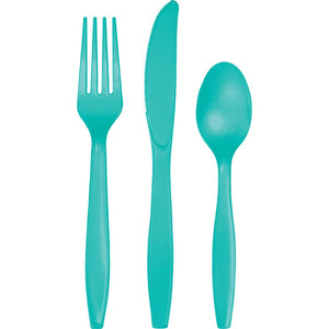 Teal Lagoon Plastic Cutlery Set, 24 ct by Creative Converting