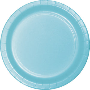 Bulk 240ct Pastel Blue Sturdy Style Paper Banquet Plates 10.25 inch 