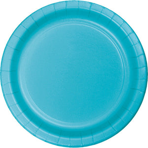 Bulk 240ct Bermuda Blue Sturdy Style Paper Banquet Plates 10.25 inch 