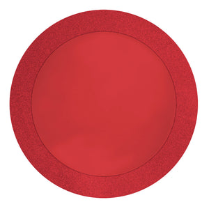 96ct Bulk Red Glitz Placemat with Glitter Border