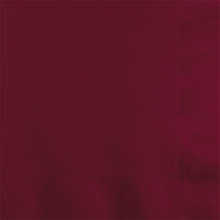 Bulk 600ct Burgundy 2 ply Beverage Napkins 