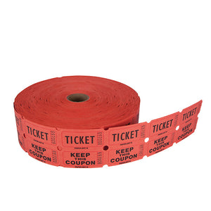 Red/Blue/Orange/Green 50/50 Ticket Roll by Creative Converting