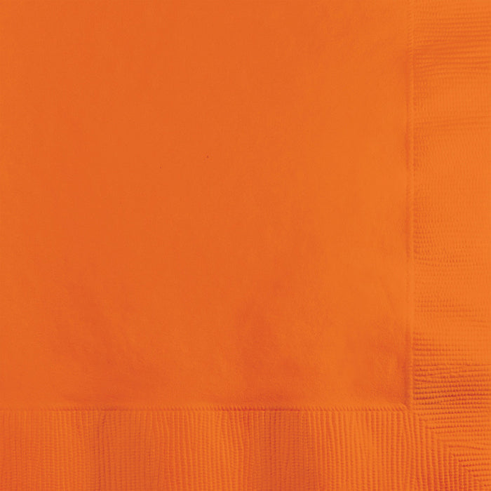 500ct Bulk Sunkissed Orange Beverage Napkins 3 ply by Creative Converting