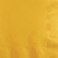Bulk 600ct School Bus Yellow 2 ply Beverage Napkins 