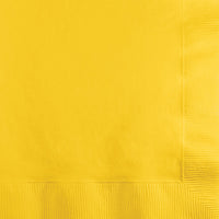 Bulk 1200ct School Bus Yellow 2 Ply Beverage Napkins 