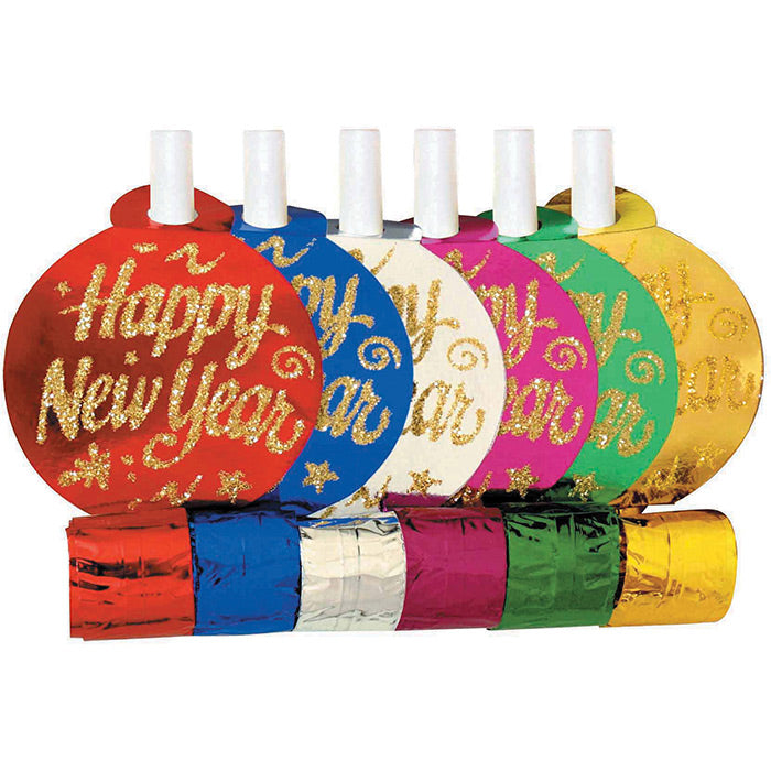 72ct Bulk New Year Glitter Party Blowers