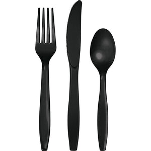 Black Assorted Cutlery Set, 18 ct by Creative Converting