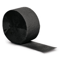 Bulk 12ct Black Velvet Crepe Streamer 81 ft 