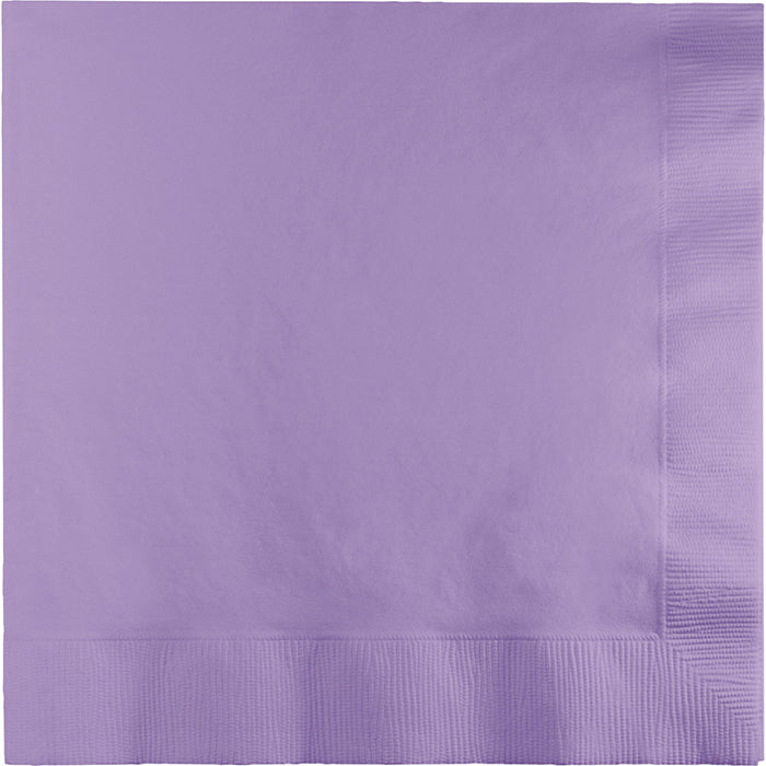 500ct Bulk Luscious Lavender Beverage Napkins 3 ply by Creative Converting