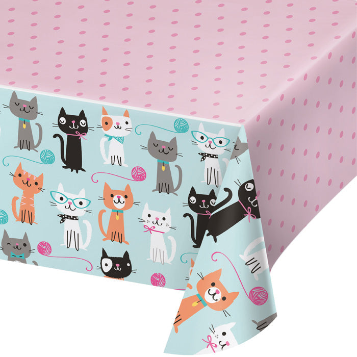 6ct Bulk Purr-fect Cat Party Plastic Table Covers