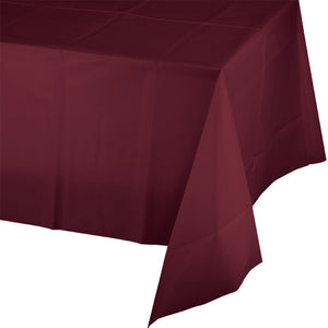 Bulk 12ct Burgundy Plastic Table Covers 