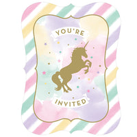 48ct Bulk Sparkle Unicorn Invitations