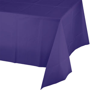 Bulk 12ct Purple Plastic Table Covers 54 inch x 108 inch 