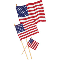 36ct Bulk Small Cloth American Flags