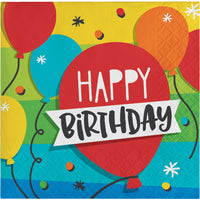 192ct Bulk Rainbow Cake Beverage Napkins