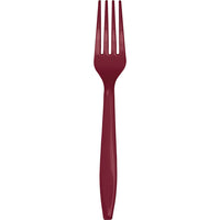 Bulk 288ct Burgundy Plastic Forks 