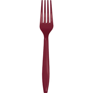 Burgundy Red Plastic Forks, 24 ct by Creative Converting