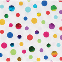 192ct Bulk Rainbow Foil Beverage Napkins