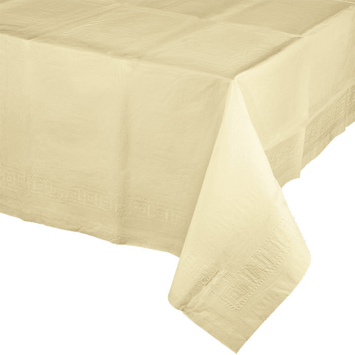 Ivory Tablecover 54"X 108" Polylined Tissue by Creative Converting