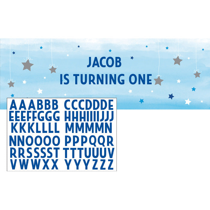6ct Bulk One Little Star Boy Party Banners