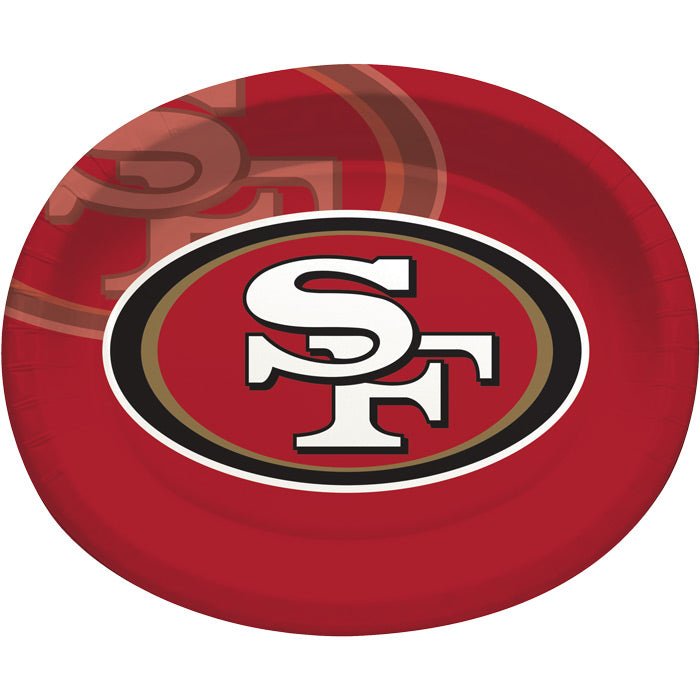 San Francisco 49Ers Oval Platter 10" X 12", 8 ct by Creative Converting