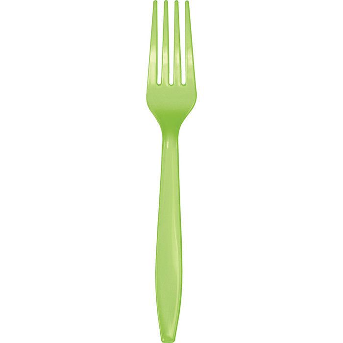 Bulk 288ct Fresh Lime Green Plastic Forks 