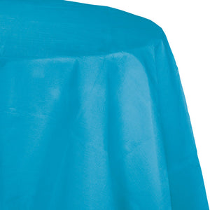 Bulk 12ct Turquoise Round Paper Table Covers 82 inch 