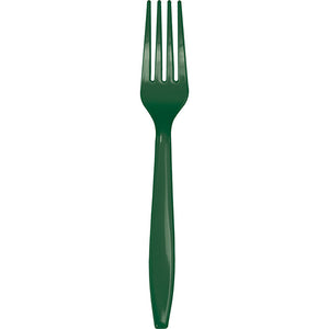 Bulk 288ct Hunter Green Plastic Forks 