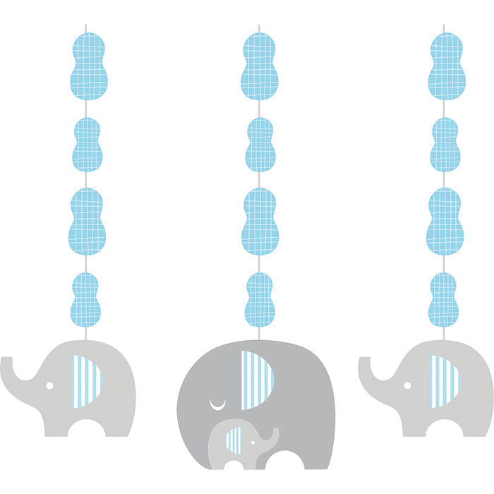 Little Peanut Boy Elephant Hanging Cutouts, 3 ct by Creative Converting