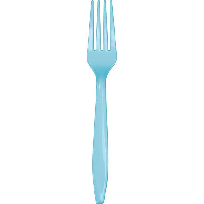 Bulk 288ct Pastel Blue Plastic Forks 