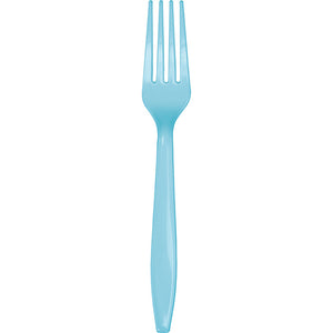 Bulk 288ct Pastel Blue Plastic Forks 