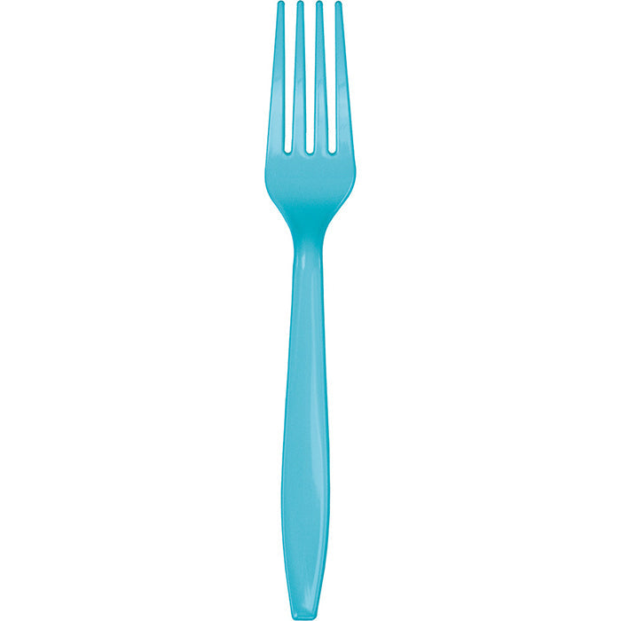 Bulk 288ct Bermuda Blue Plastic Forks 