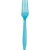 Bulk 288ct Bermuda Blue Plastic Forks 