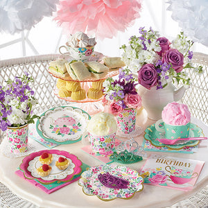 96ct Bulk Floral Tea Party Dinner Plates