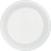 Bulk 240ct White Plastic Banquet Plates 10.25 inch 