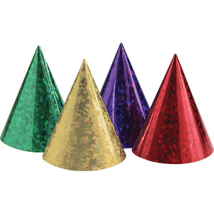 48ct Bulk Assorted Prismatic Party Hats
