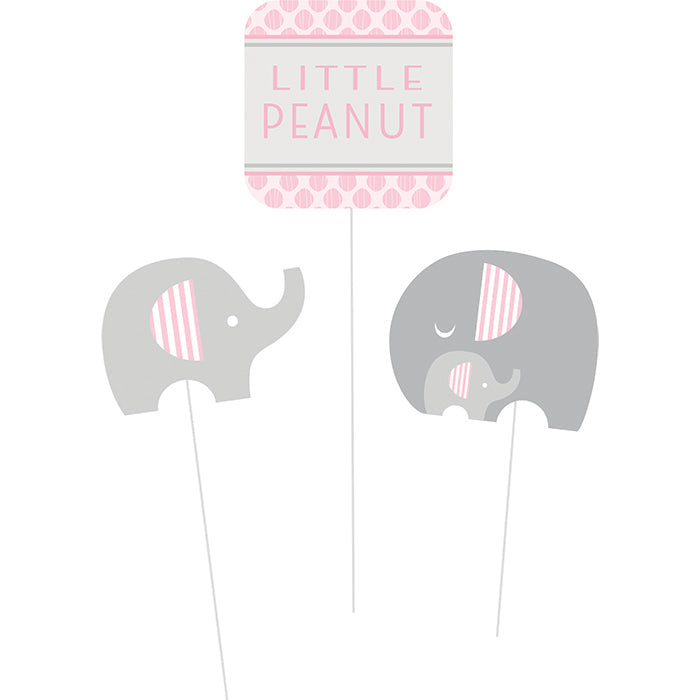 Little Peanut Girl Elephant Diy Centerpiece Sticks, 3 ct by Creative Converting