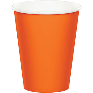 Bulk 240ct Sunkissed Orange 9 oz Hot & Cold Cups 