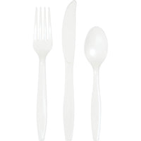 Bulk 216ct White Value Friendly Assorted Plastic Cutlery 