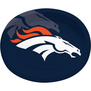 Denver Broncos Oval Platter 10" X 12", 8 ct by Creative Converting