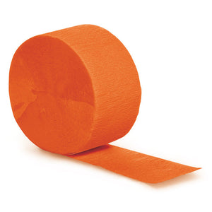 Sunkissed Orange Crepe Streamers 81' by Creative Converting